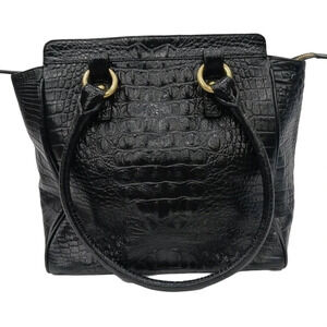 Brahmin Croc Embossed Tote Bag, Black